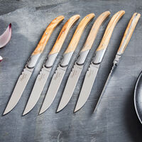 Steakknivsæt i gaveæske 6 dele, oliventræ