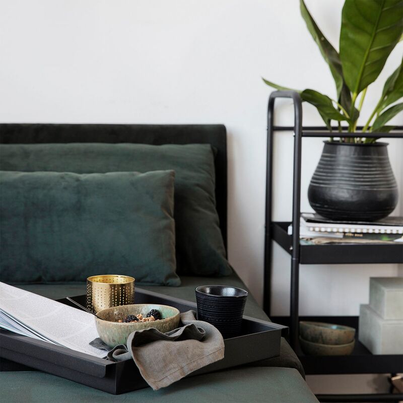 Roll serveringsvogn, sort