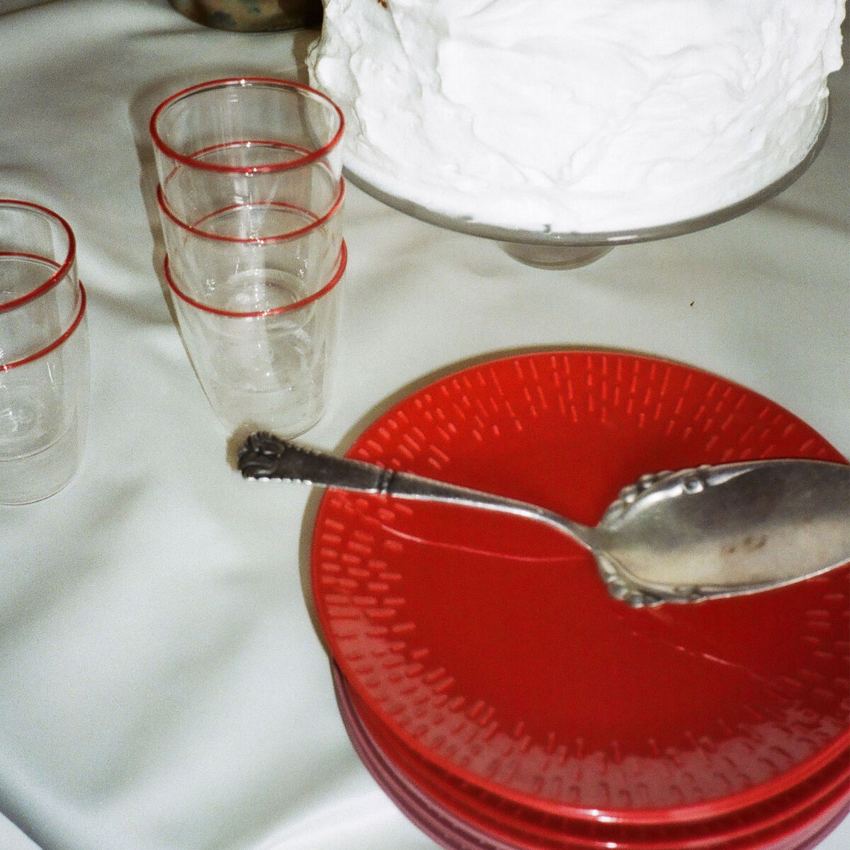 Confetti desserttallerken 21 cm, chili