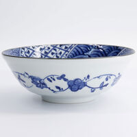 Tokyo Design Studio Natsu Shozui Ramen skål 1000 ml, blå/hvid