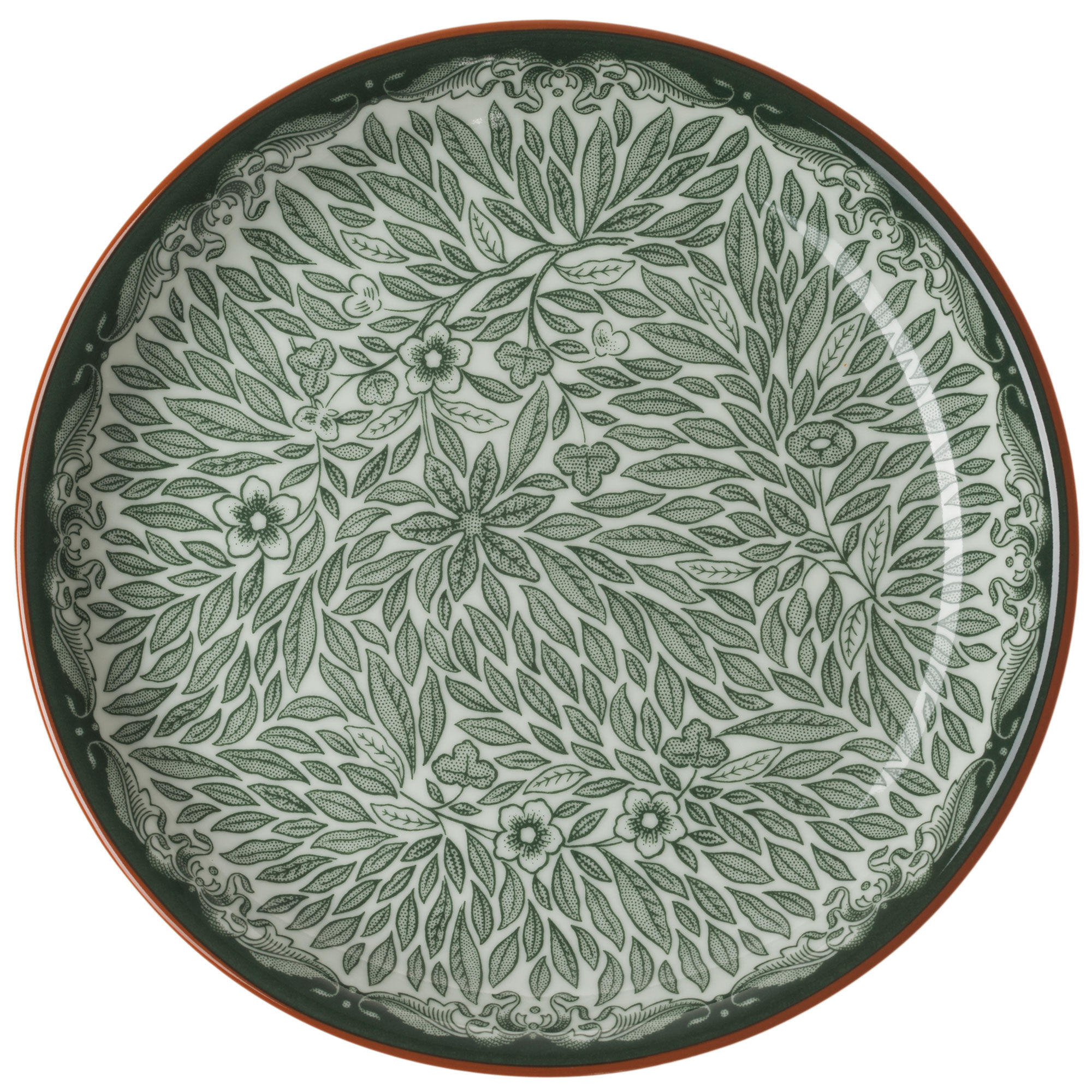 Ostindien Floris Tallerken 16 cm, grøn