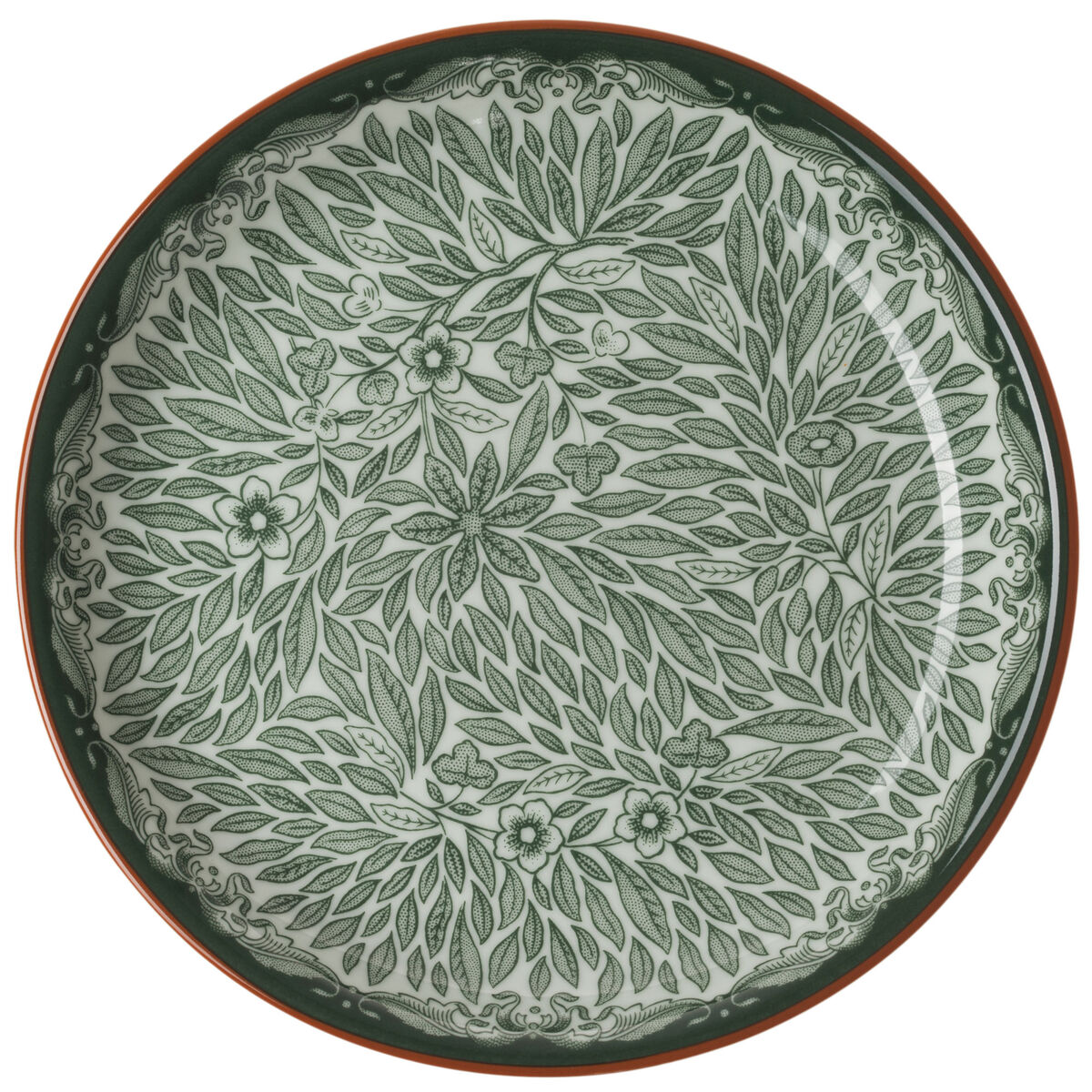 Ostindien Floris Tallerken 16 cm, grøn