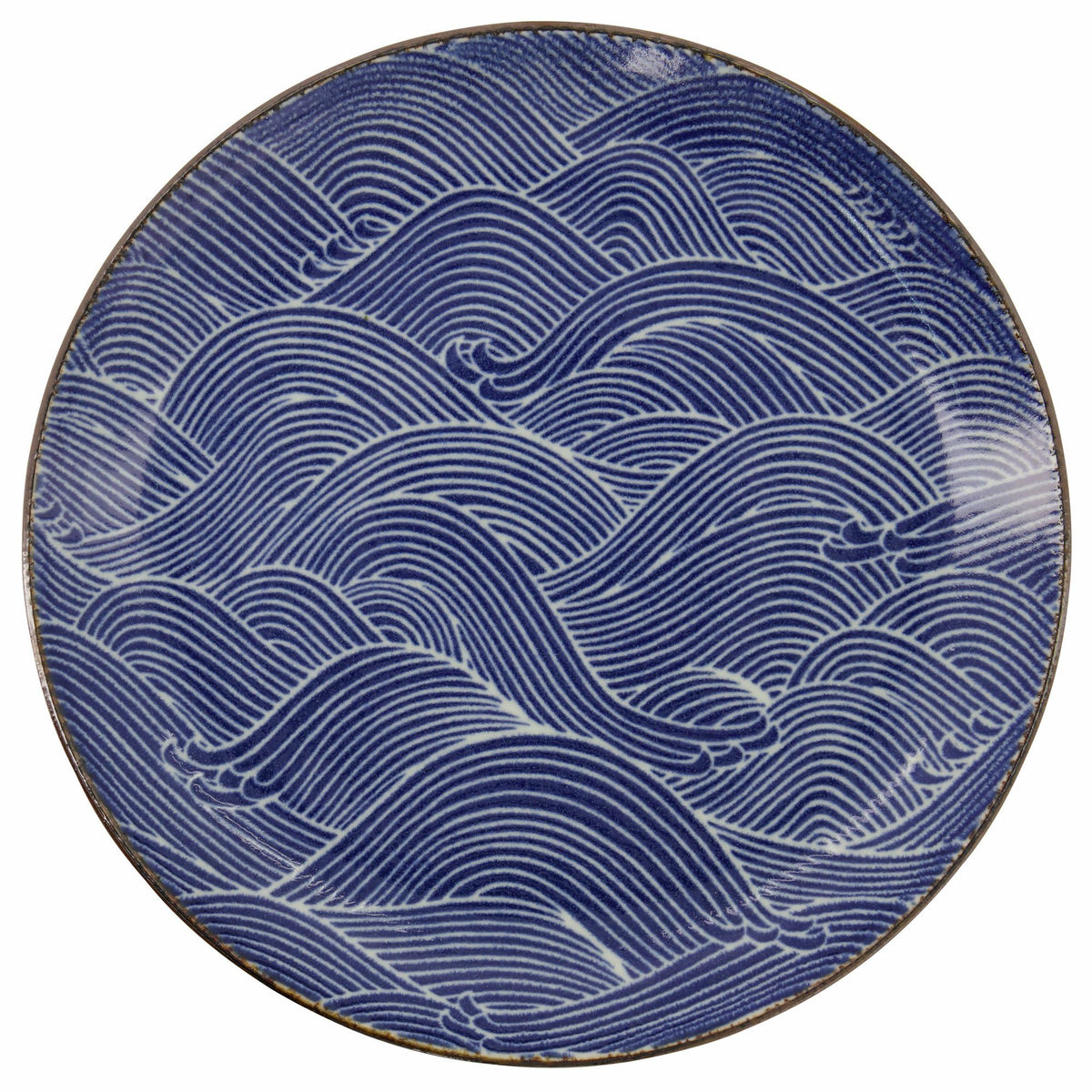 Seigaiha Blue -lautanen, 25 cm