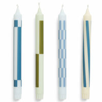 Pattern lys, light green/blue, 4 stk.
