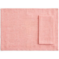Tavolo bordbrikke/serviett 4-pakning, soft coral