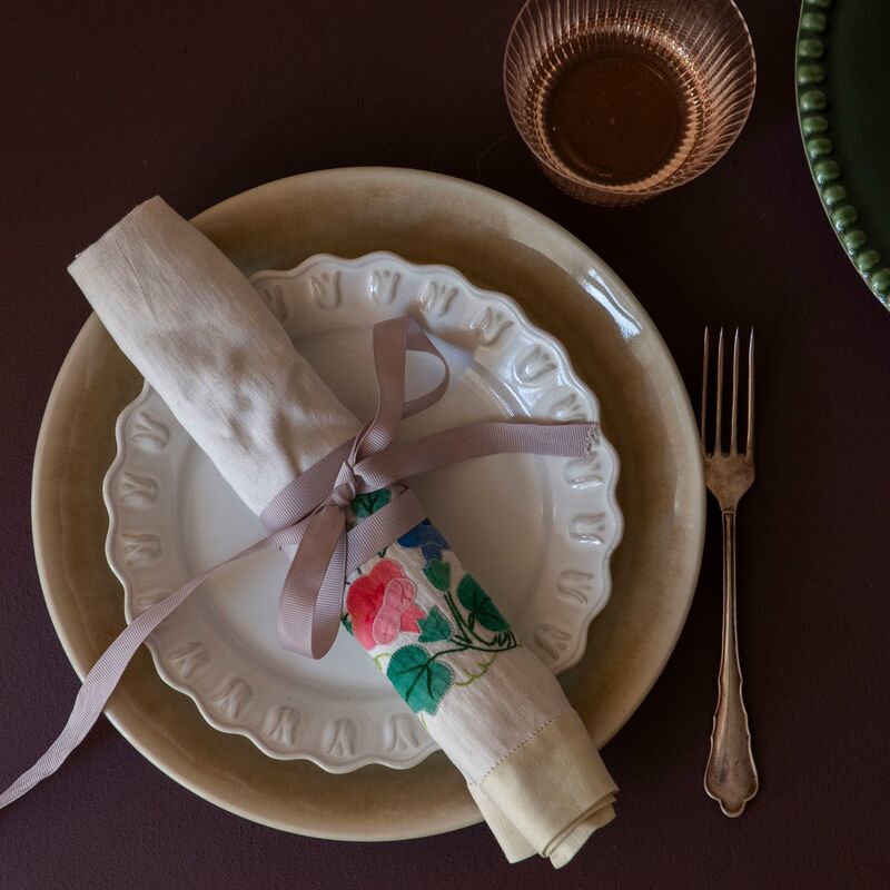 Tulipa lautanen 20 cm 2 kpl, valkoinen