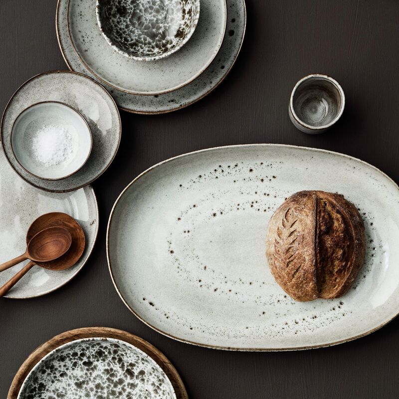 Rivoli-kulho small Ø14 cm, green splatter