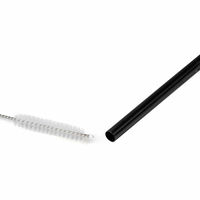 Rocks stålsugrör, 21,5 cm, 4-pack, svart