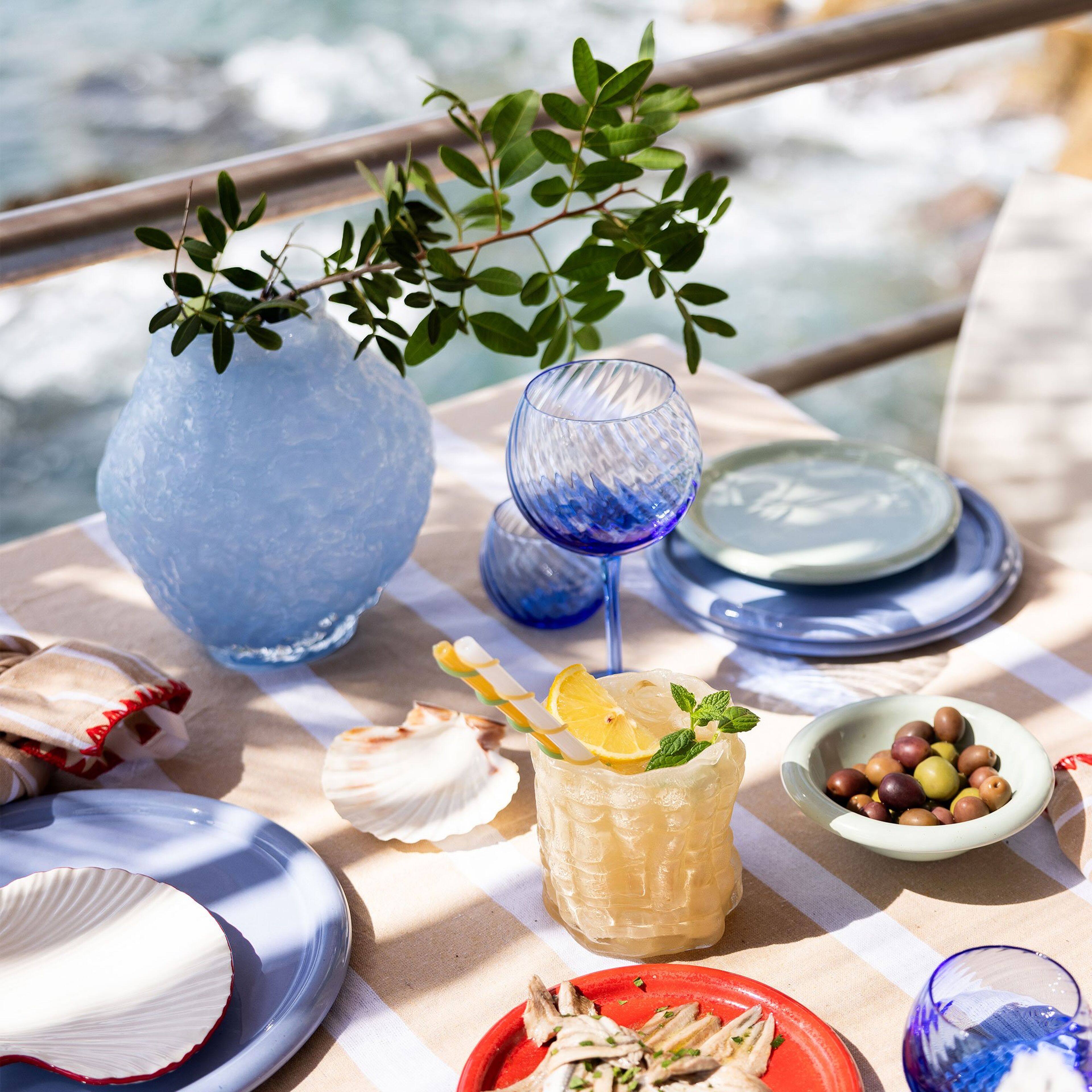 Corallo S vas, ljusblå