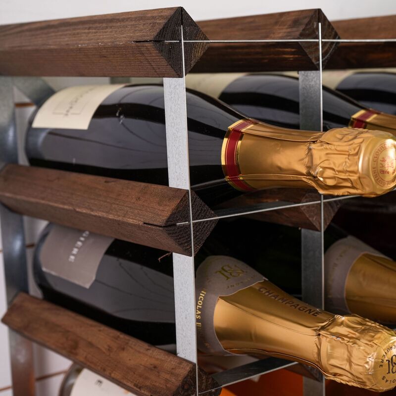 Vinreol Saml-Selv Mørk Eg 12 flasker