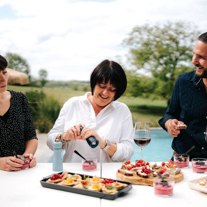 Tahiti salt- och pebersæt 15 cm, night & azur