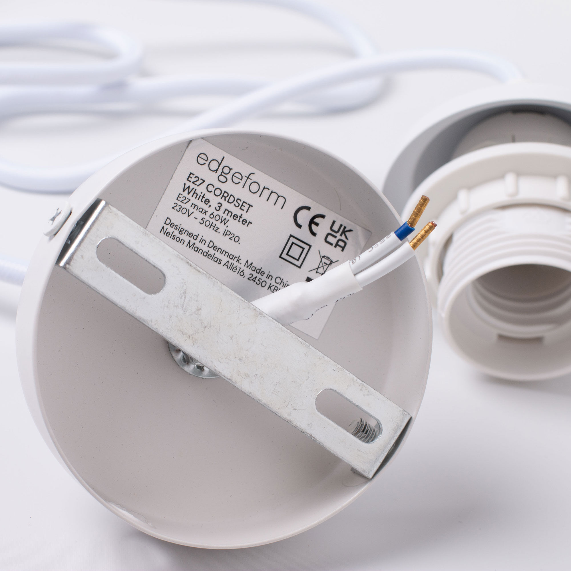 E27 taksladd 3 m, vit