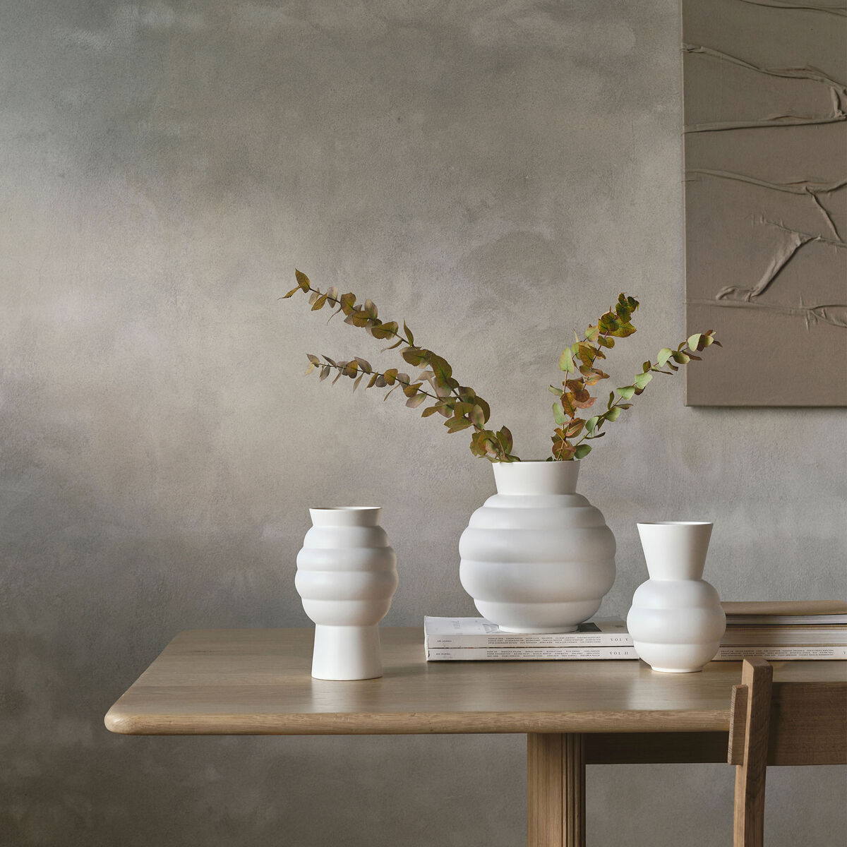 Knabstrup Vas Tortus Archie 23,5 cm, vit