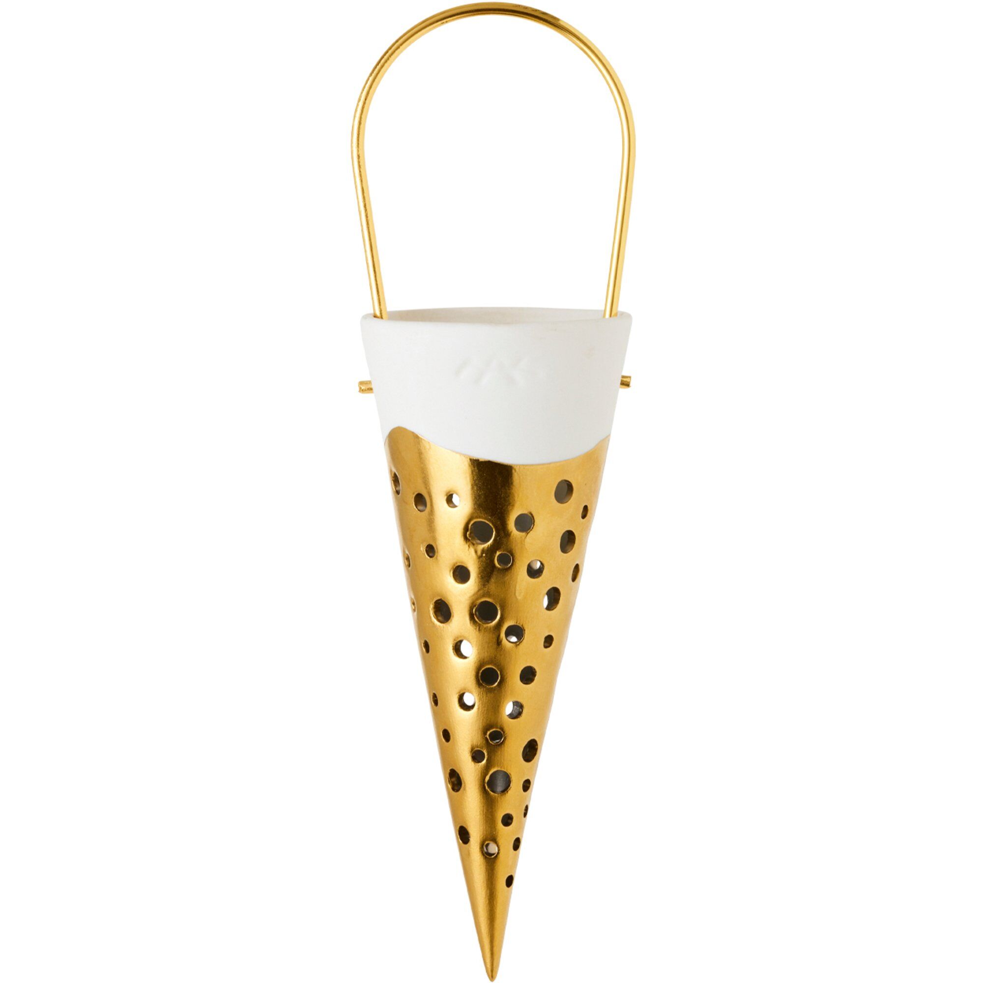 Nobili julstrut, large, Ø 5 cm, guld