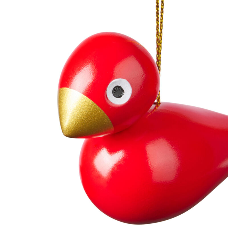 Kay Bojesen julfåglar 2 st, röd/grön