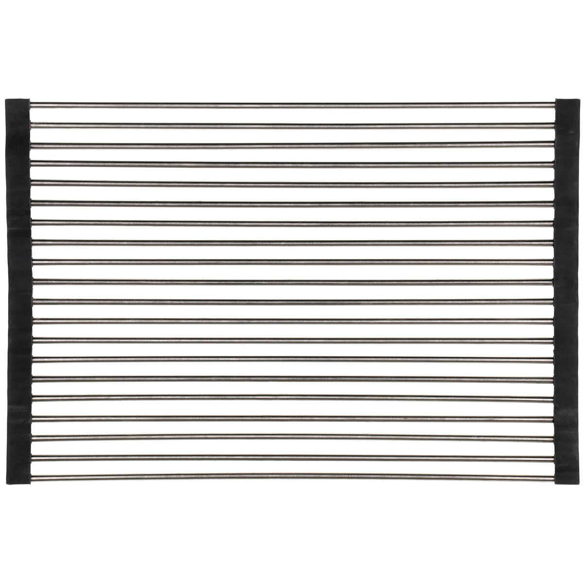 Ihoprullbar diskmatta 48 × 33 cm, rostfritt stål/silikon