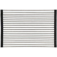 Ihoprullbar diskmatta 48 × 33 cm, rostfritt stål/silikon