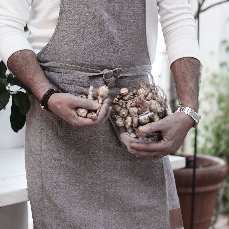 Lang forklæde, grå