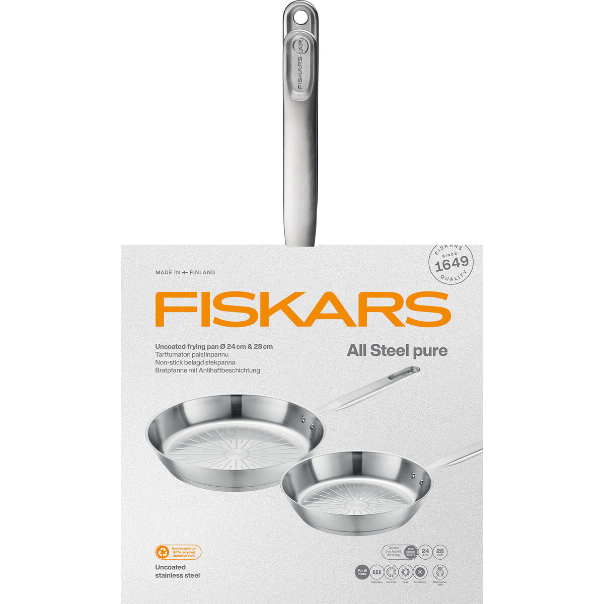 Fiskars All Steel Pure stekpanneset, 24+28 cm