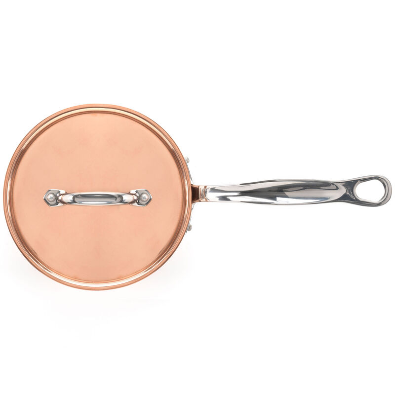 Kastrull + lock 1,5 liter, koppar