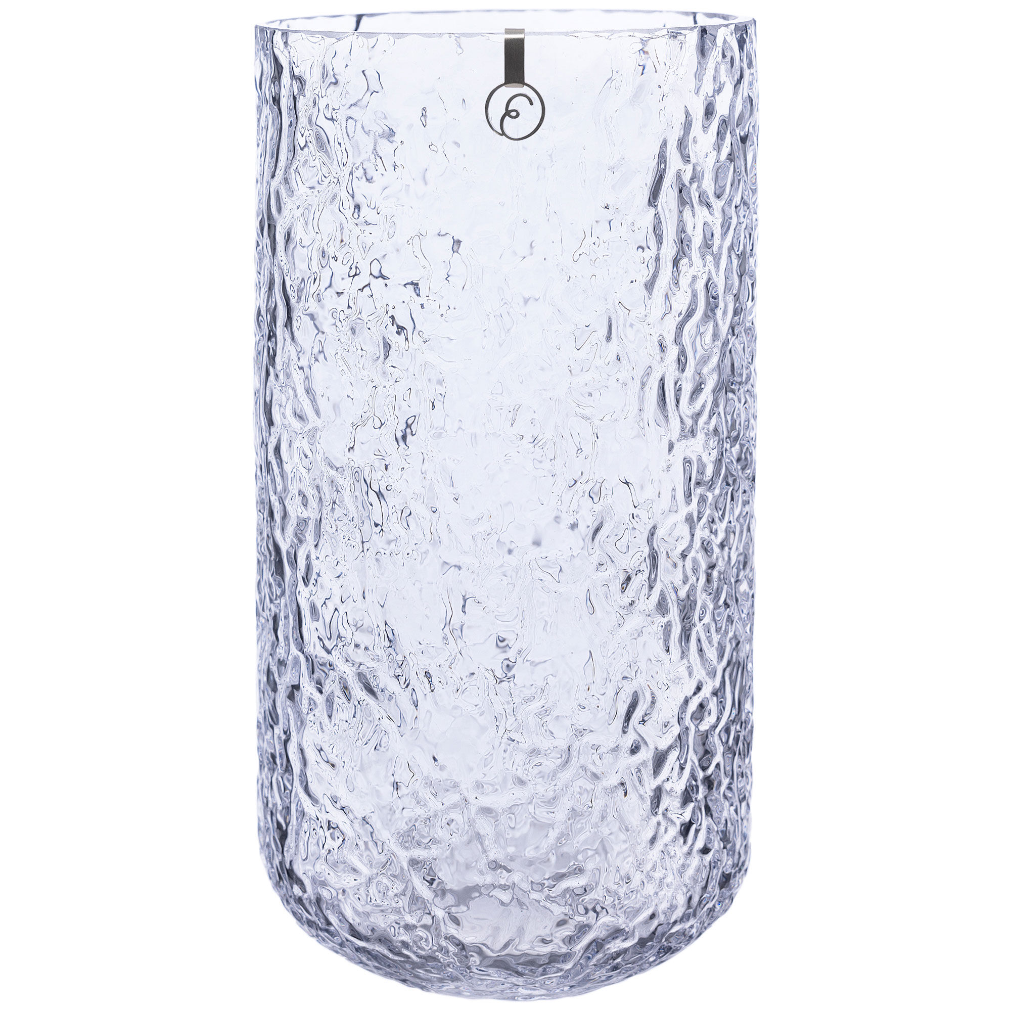 Glasvas 25 cm, mönstrat glas