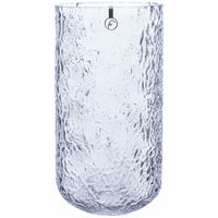 Glassvase 25 cm, mønstret glass