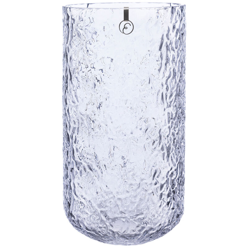 Glasvase 25 cm, mønstret glas