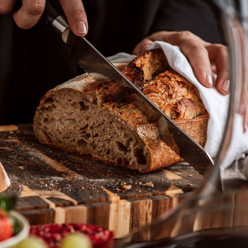 brödkniv 20 cm, svart