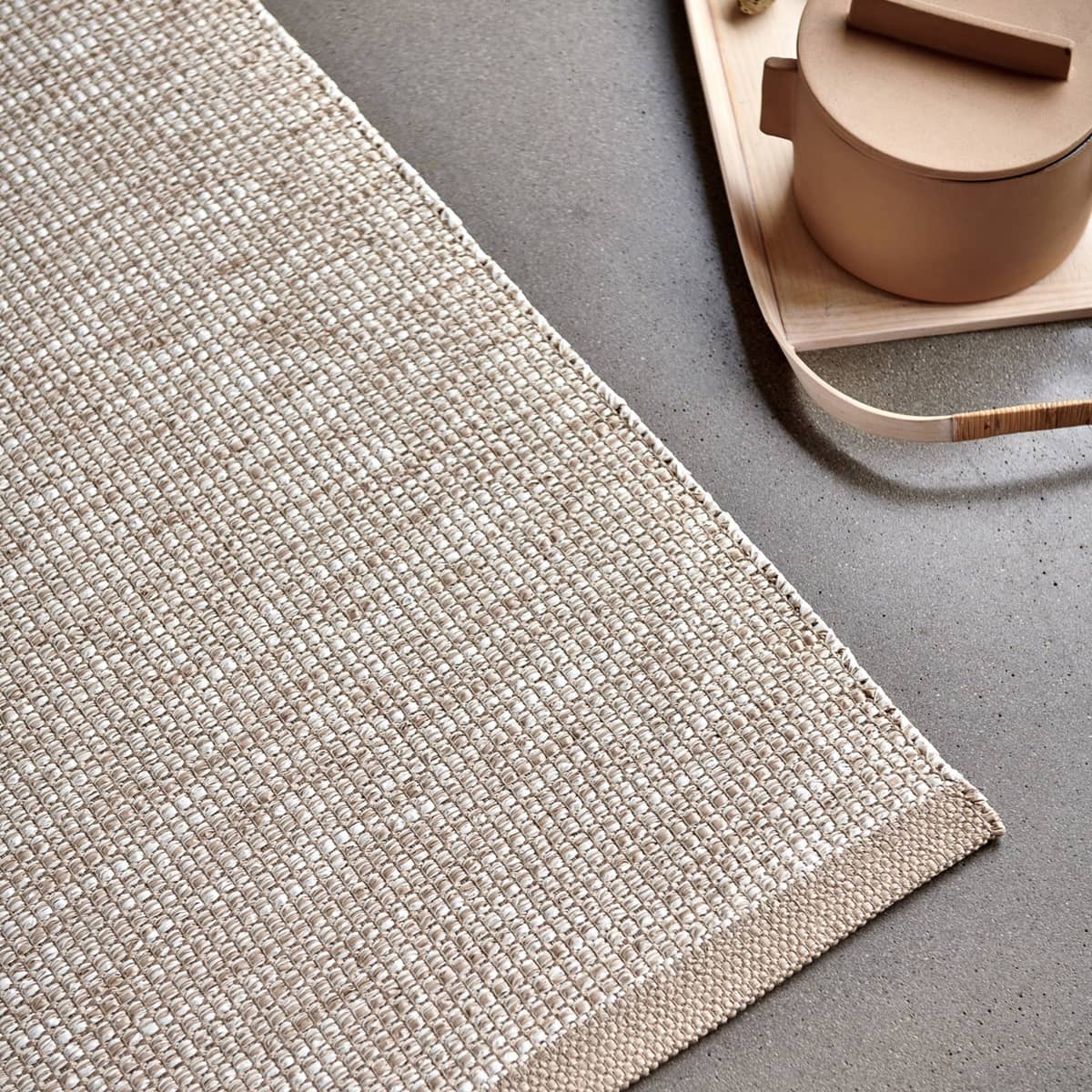 Sam gulvtæppe 90x70 cm, beige/vanilla