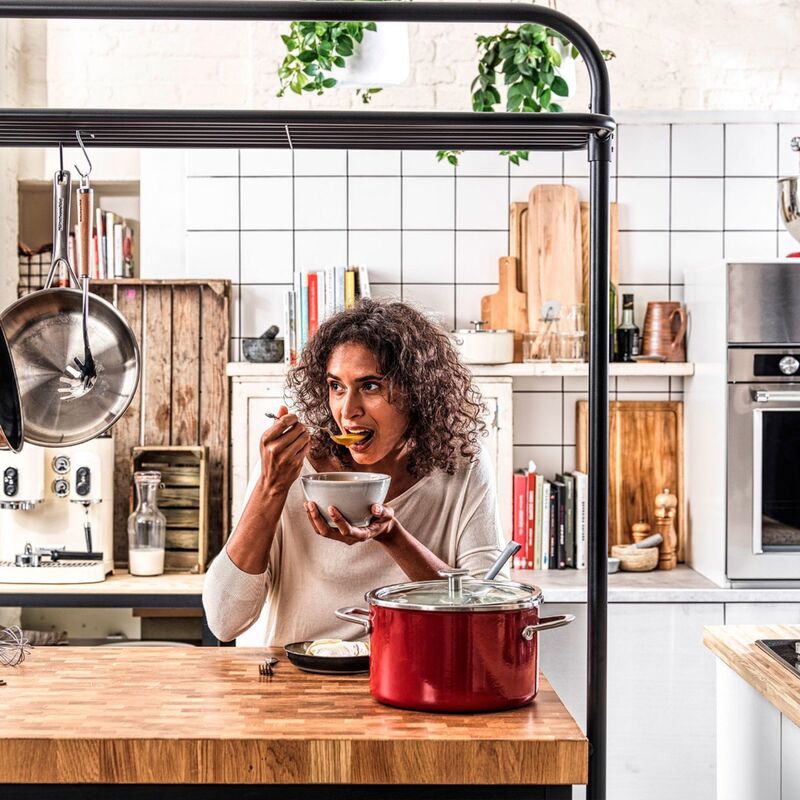 Cookware Collection Gryde m/låg 24 cm, rød