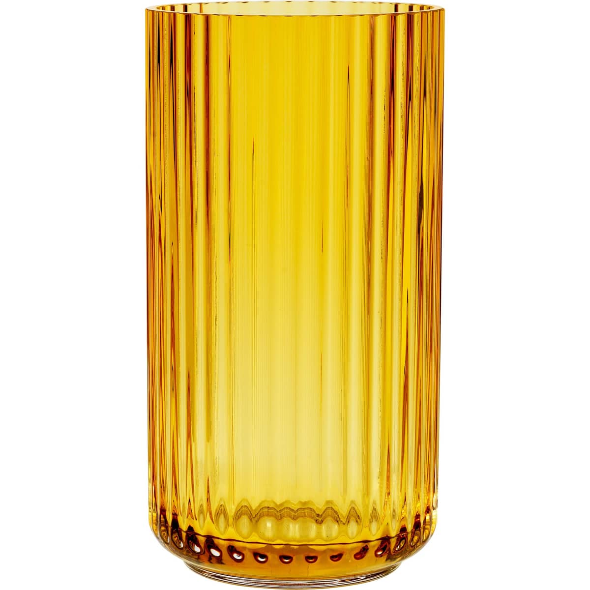 Lyngbyvasen 15 cm., glass - amber