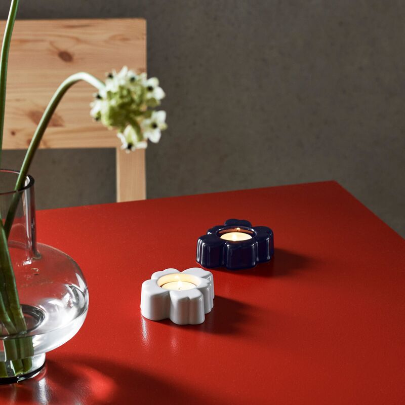 Marimekko Unikko Tuikkupidike 2 kpl, cobalt/matte white