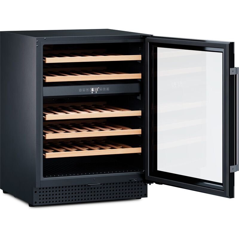 C46B vinkjøler temperaturzoner, 46 flasker, svart/rustfritt stål