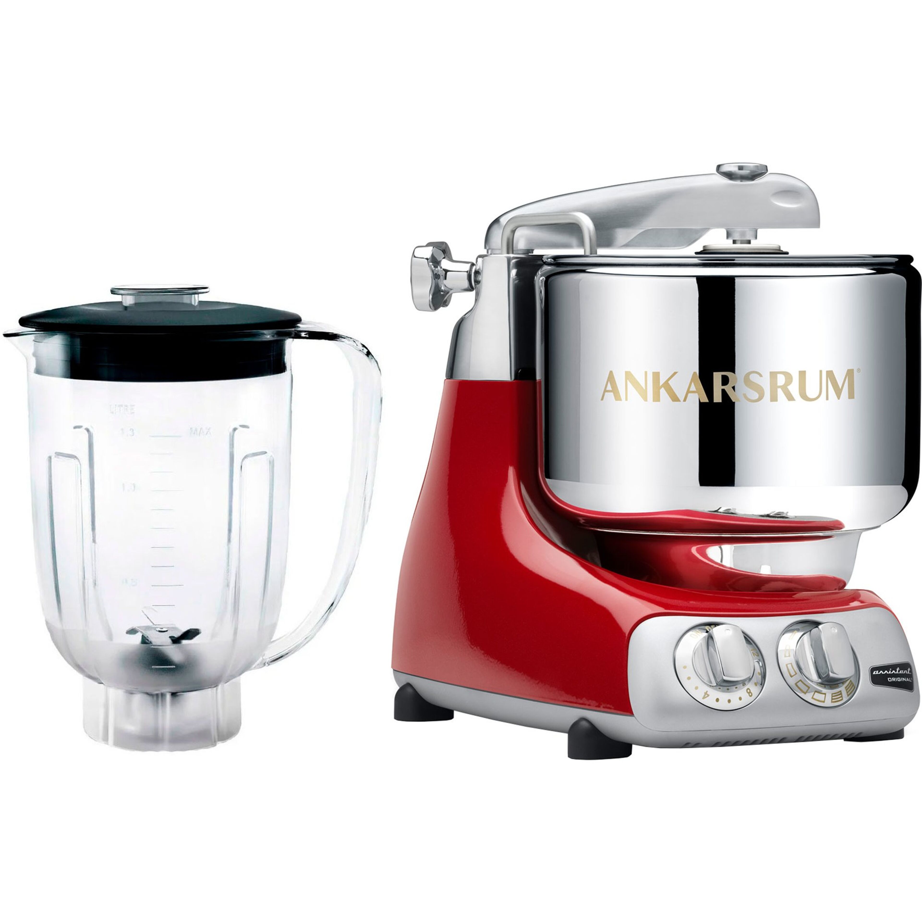 AKM 6230 köksmaskin + blender, röd