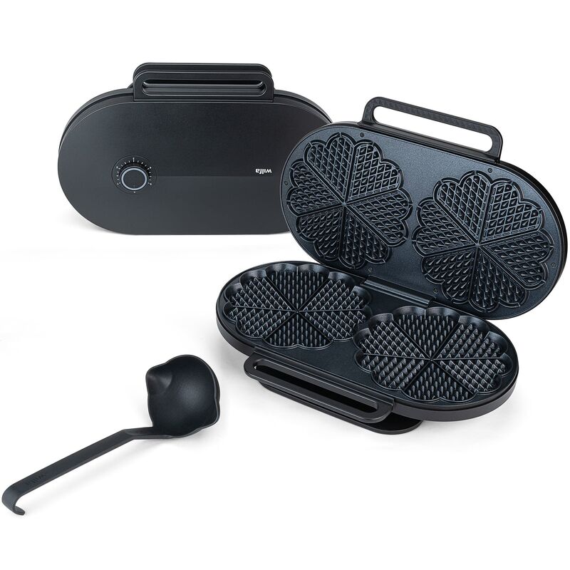 WM6DB-220 Grand Double Vaffeljern, matt svart