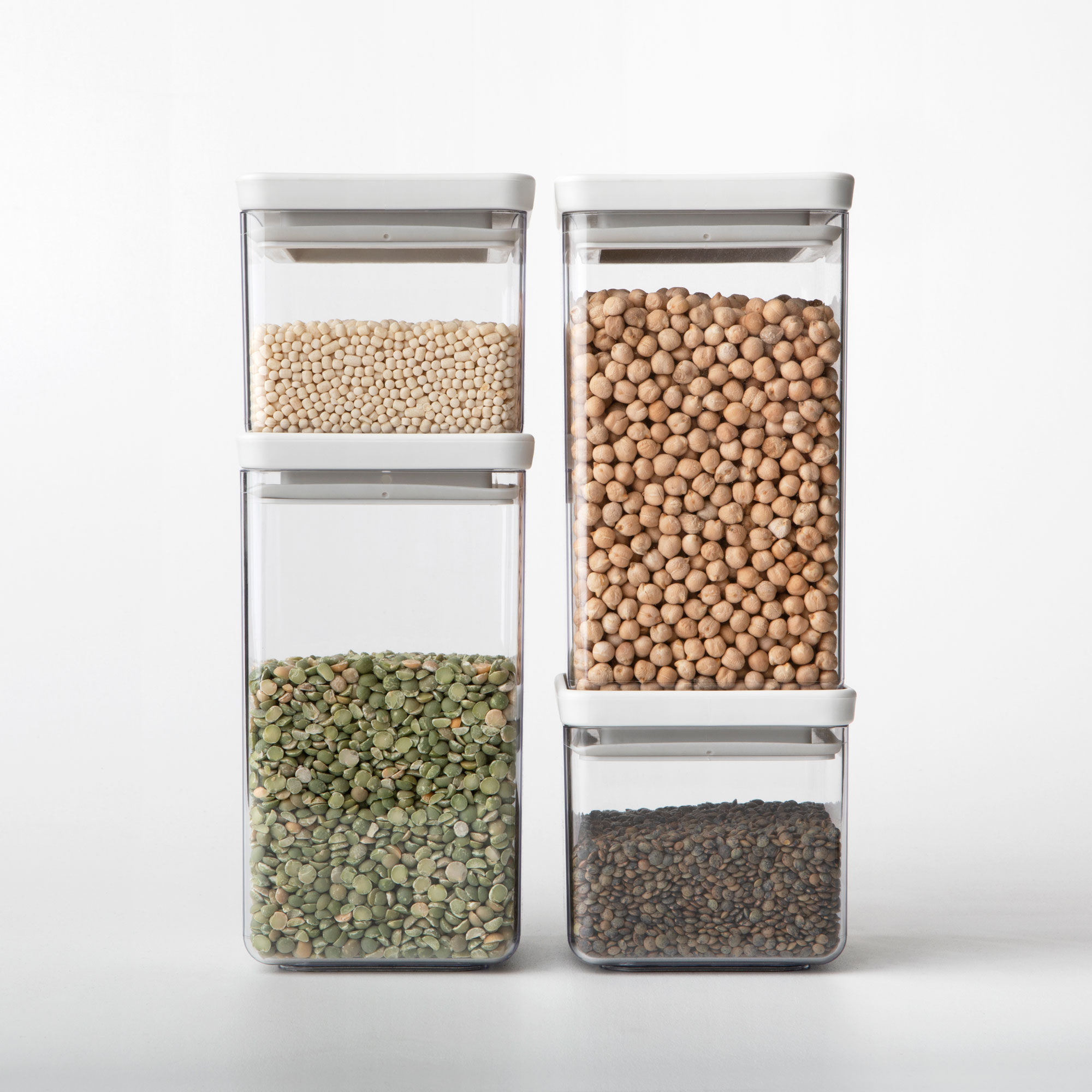 TASTY+ Opbevaringsbeholder 0,7 liter, lysegrå