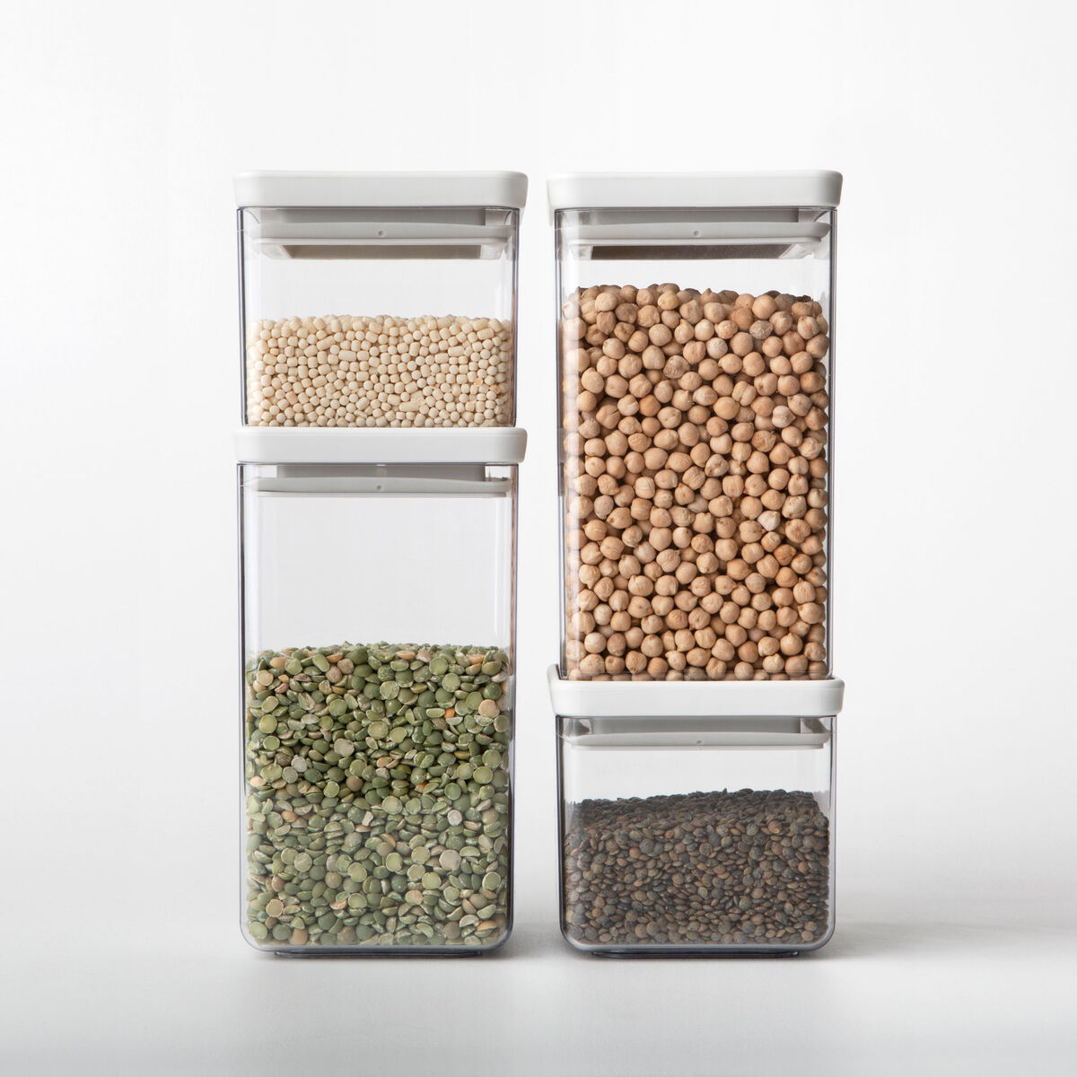 TASTY+ Opbevaringsbeholder 0,7 liter, lysegrå