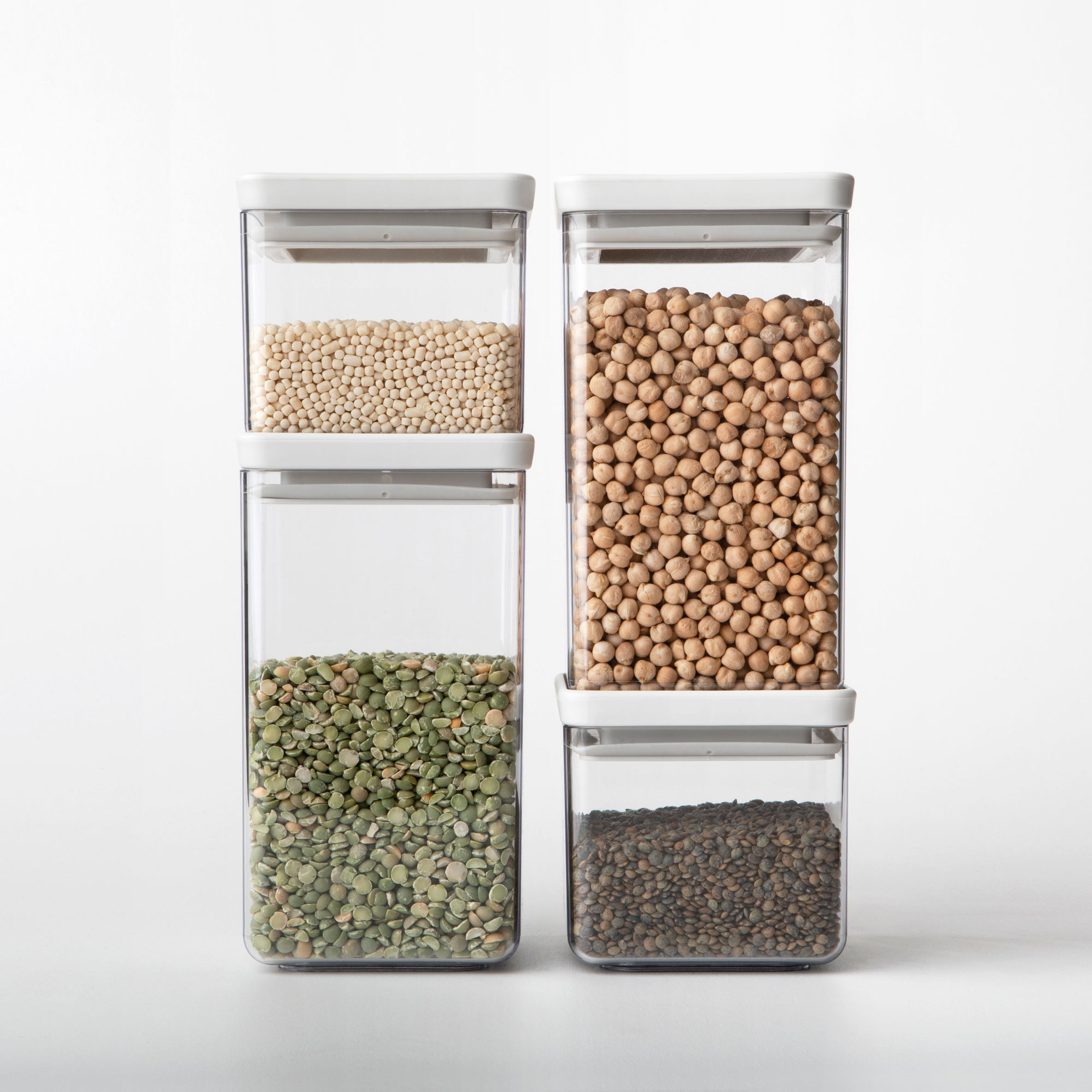 TASTY+ Oppbevaringskrukke Lys Grå 0,7L