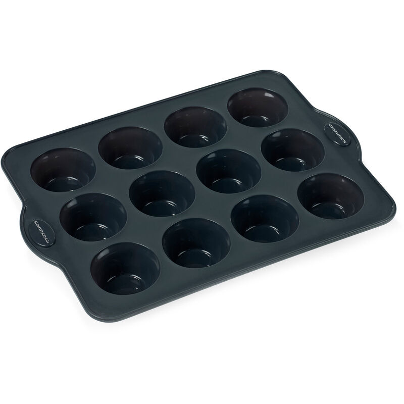 Muffinsform 12 stk grå silikon