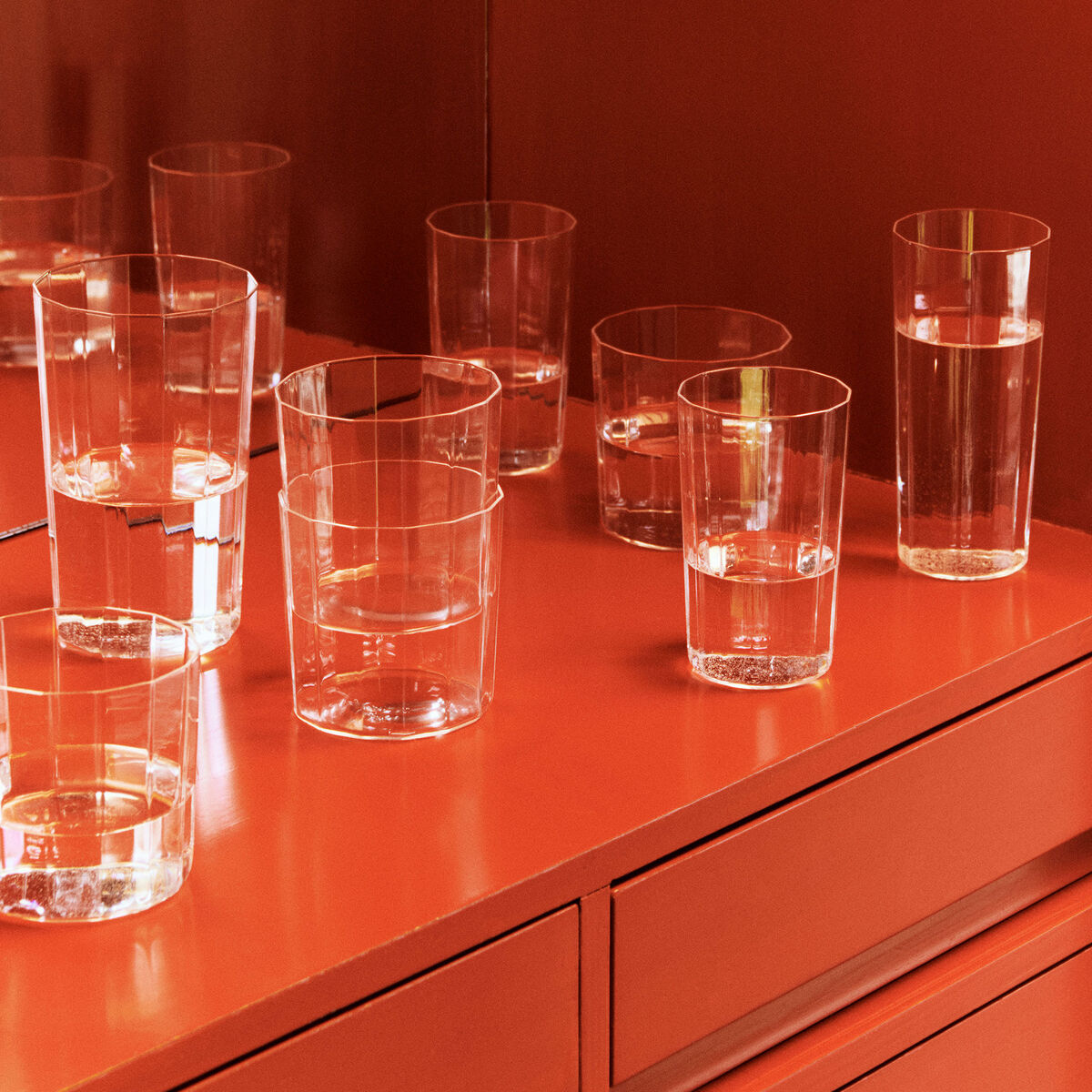 Vinkelglass 4 stk (stor), klar