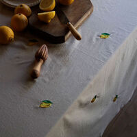 Midnatt Soda Lemon duk 180×145 cm, beige