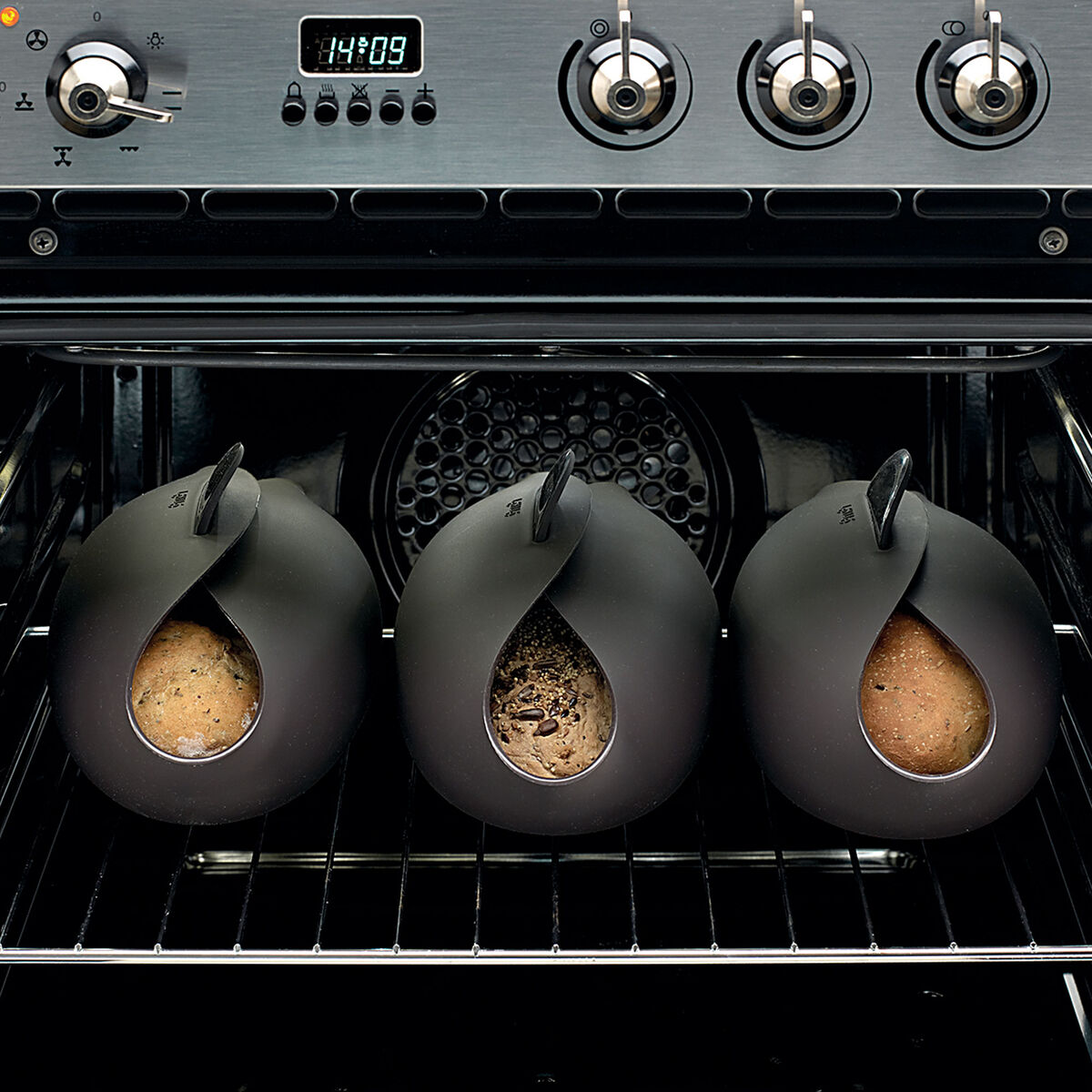 Mini-brödform i silikon, brun