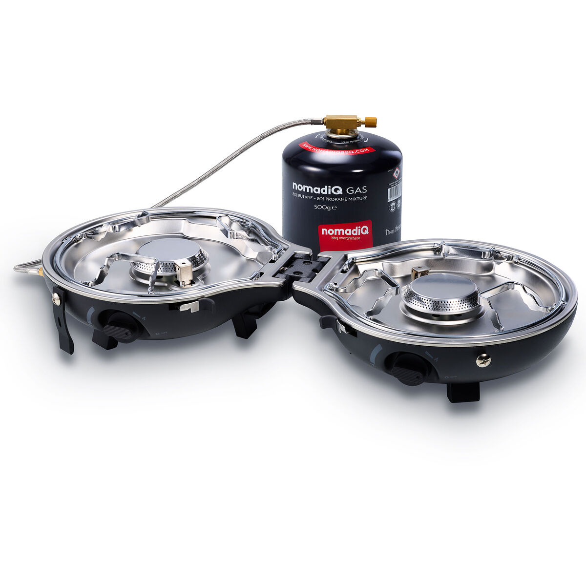 NomadiQ Compact bærbar gasgrill, sort