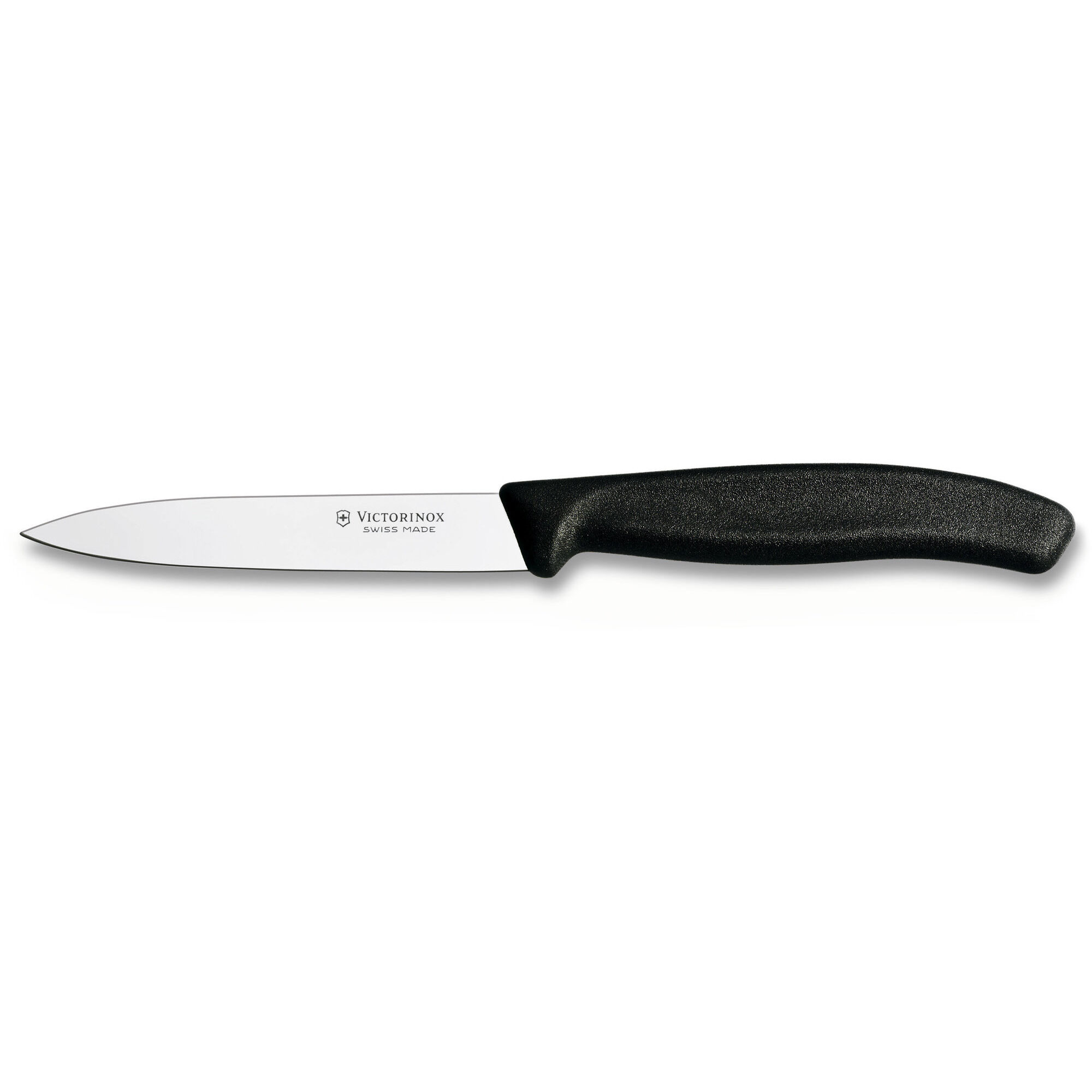 Grönsaks- & Skalkniv Spetsig 10 cm Nylonhandtag Svart
