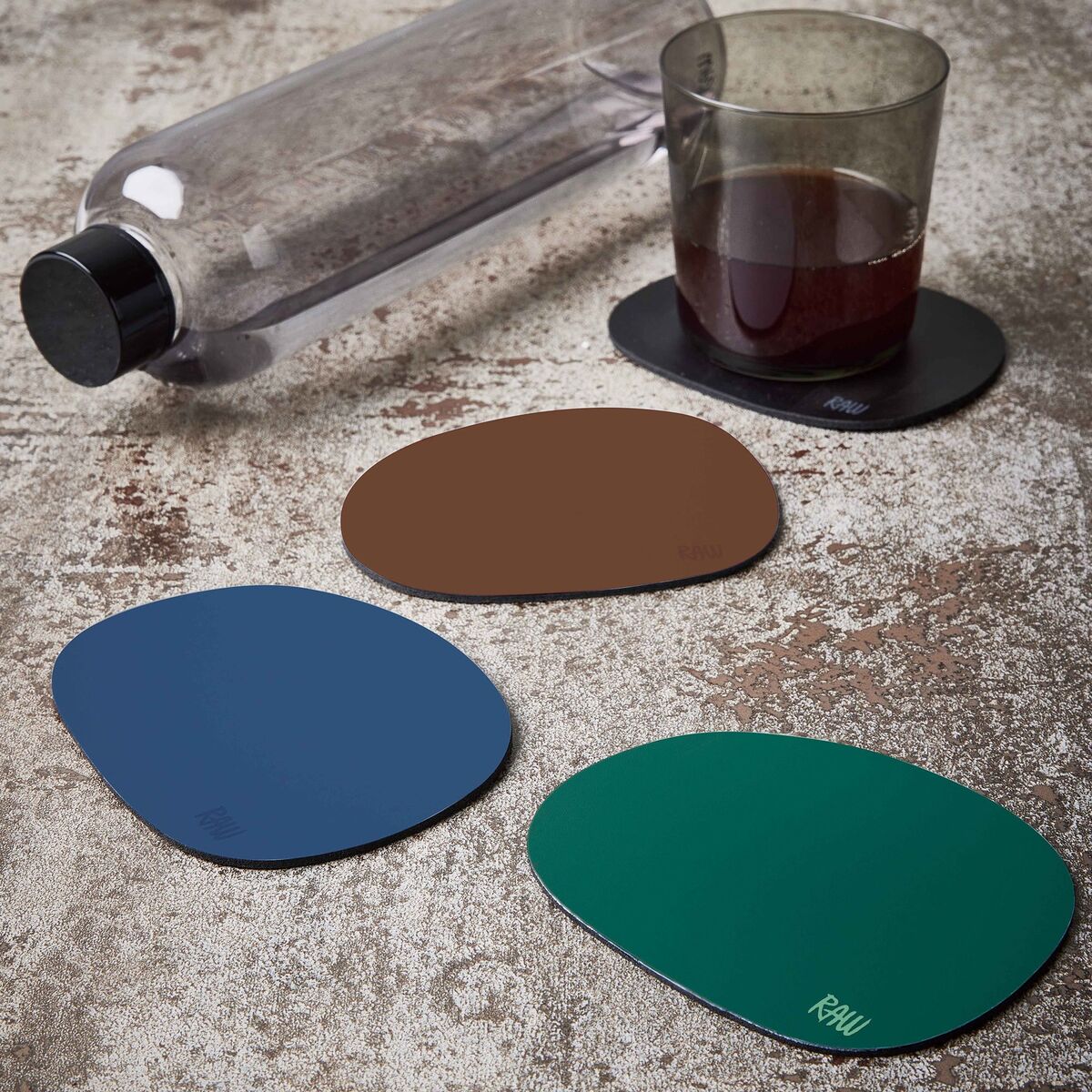 RAW glassbrikker silikon 6-pakning, dark blue
