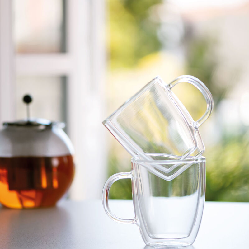 BISTRO Dubbelväggad mugg m. handtag, 2 st. - 0,45 l