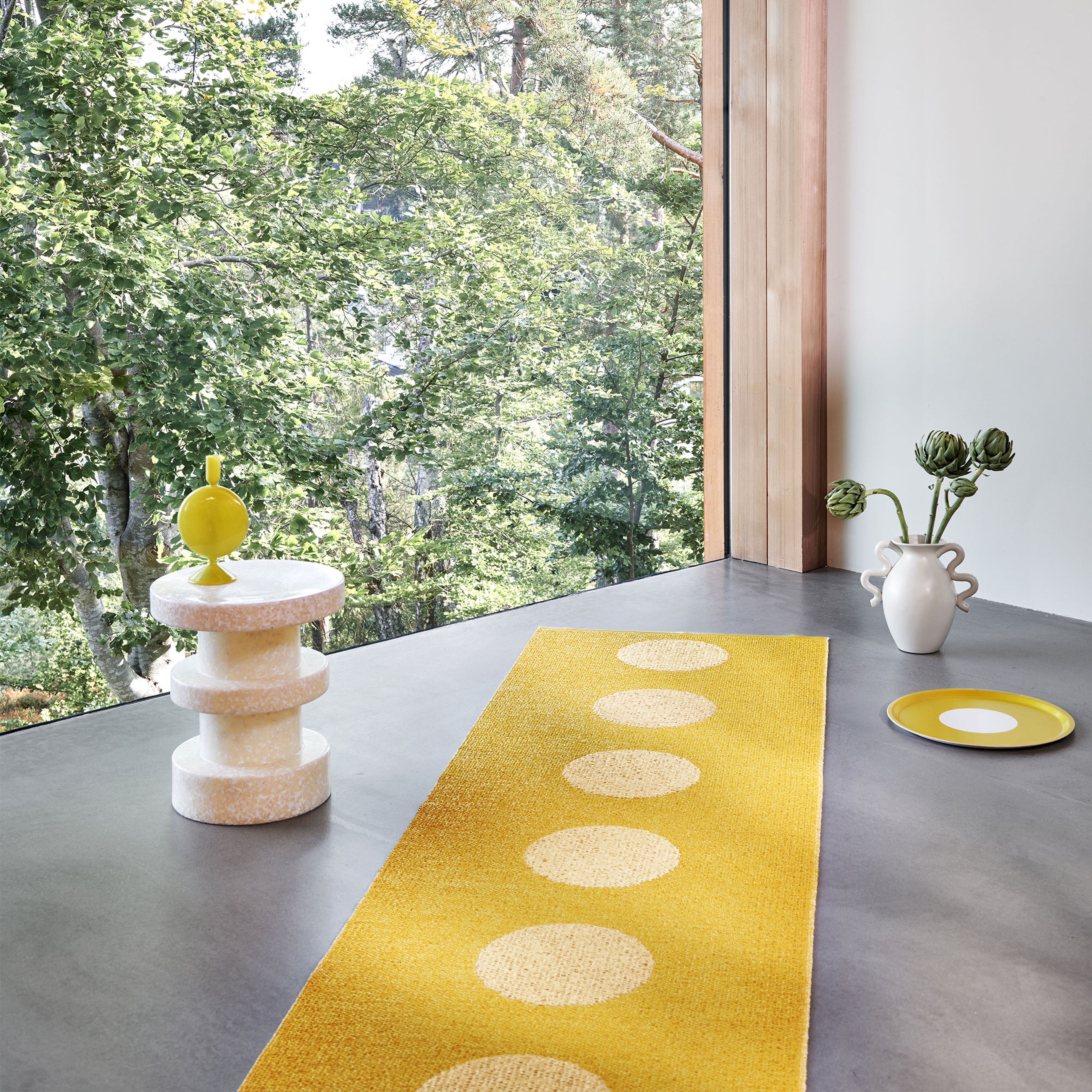 Pappelina Vera Pop matto 70 × 200 cm, mustard/yellow