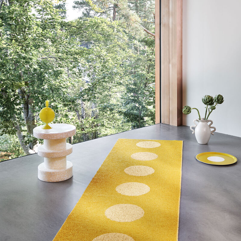 Pappelina Vera Pop matto 70 × 200 cm, mustard/yellow