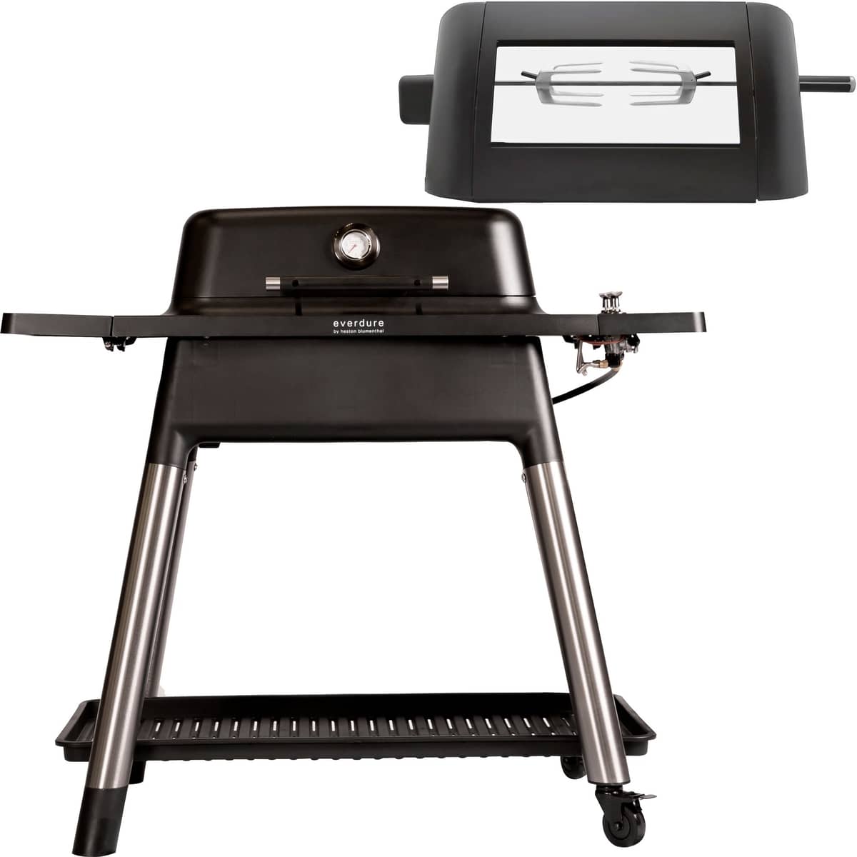 Force gasgrill + rottiseri, mat sort