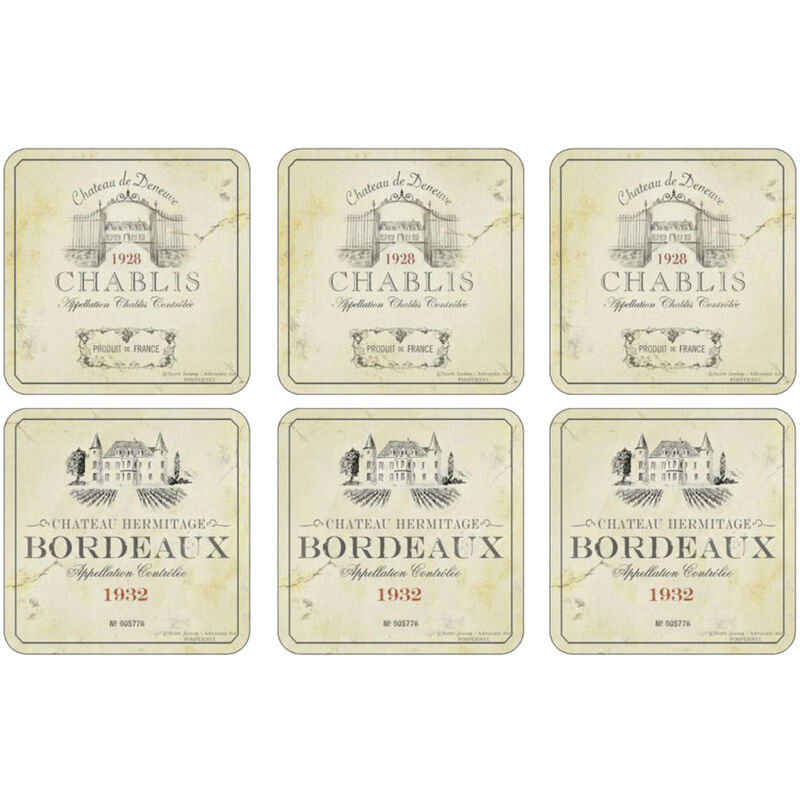 Vin de France Glassunderlag 6-pack